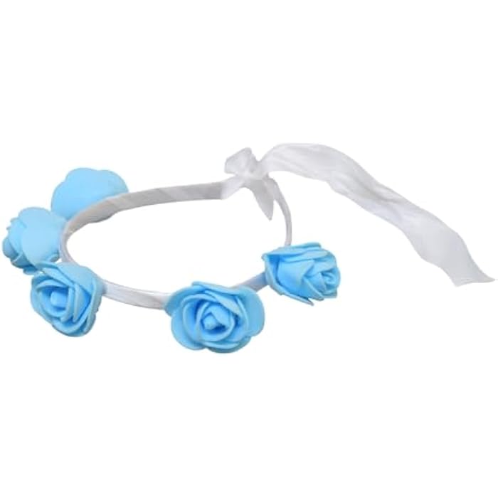 Daphne Adjustable Hair Band With Flower Design For Girl - Baby Blue - Image 4